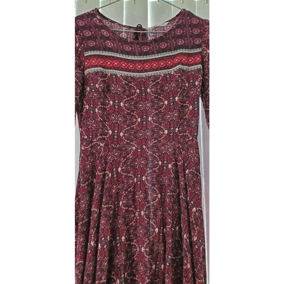 BLUENOTES Paisley Asymmetrical Peasant Dress - Size S - Picture 3 of 7